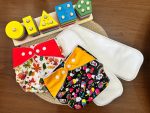 Reusable Cloth Diaper with Thick Cotton Pad Insert (Free Size | 3 Months – 3 Years)